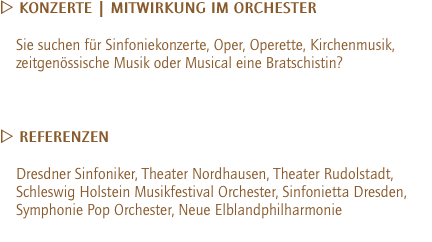 w KONZERTE | MITWIRKUNG IM